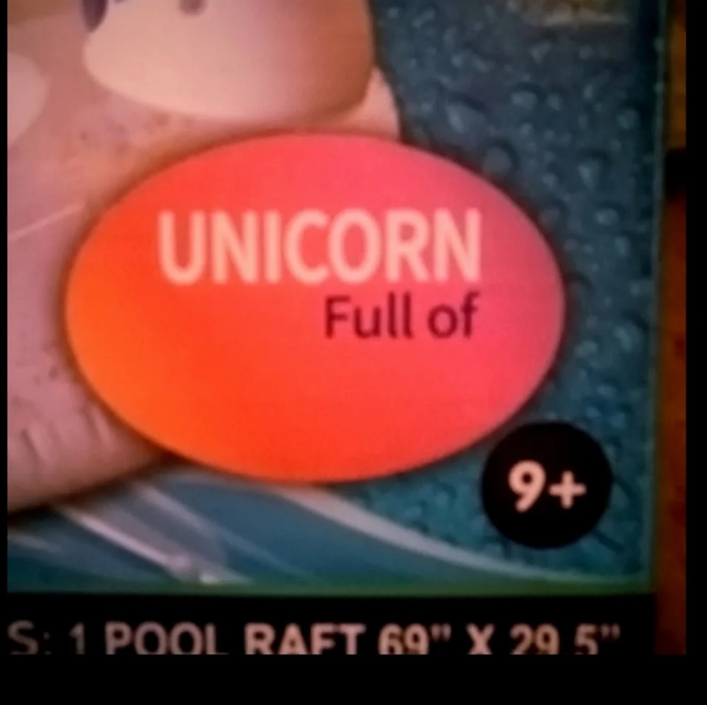 Unicorn Float for summer fun  at the pool or water park party white & rainbow - Picture 7 of 10